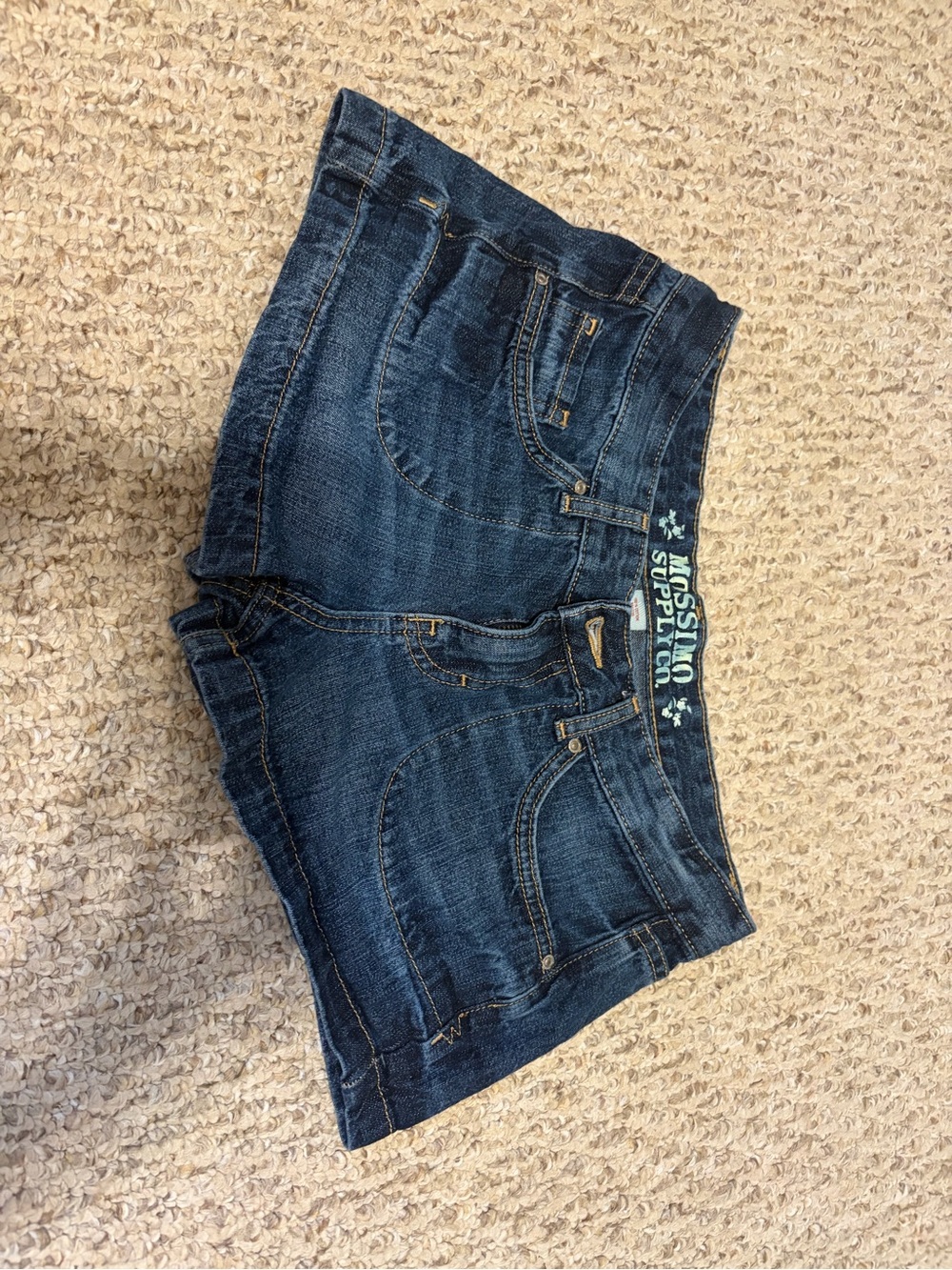 Mossimo Supply Co. Dark Blue Denim Jean Shorts low rise